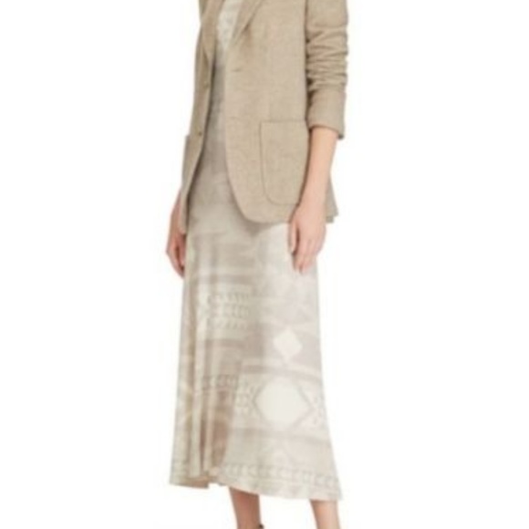 Polo Ralph Lauren women's Tweed Blazer Soft Tan - Picture 2 of 4